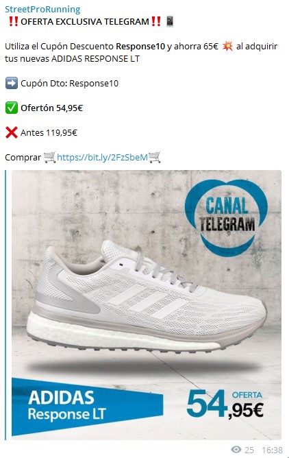 Oferta exclusiva en el canal Telegram StreetProRunning.