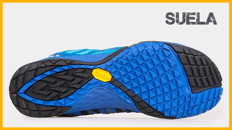 Suela de las zapatillas trail running Trail Glove 4 de Merrell.