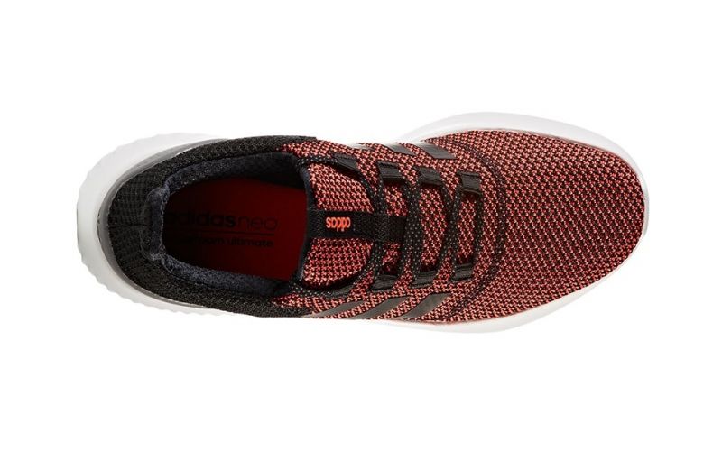 ADIDAS NEO CLOUDFOAM ULTIMATE BLACK RED StreetProRunning