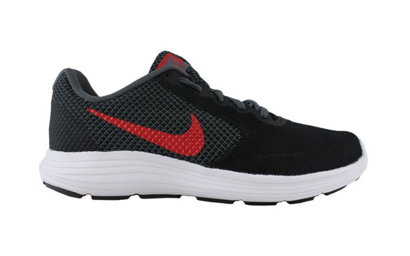 NIKE REVOLUTION 3 NEGRO ROJO| Nike running a precio de escándalo