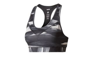 adidas SUJETADOR TECHFIT BASE BRA PRINT GRIS NEGRO BQ7112
