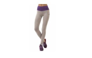 JIM SPORT LEGGINGS GREY VIOLET WOMEN