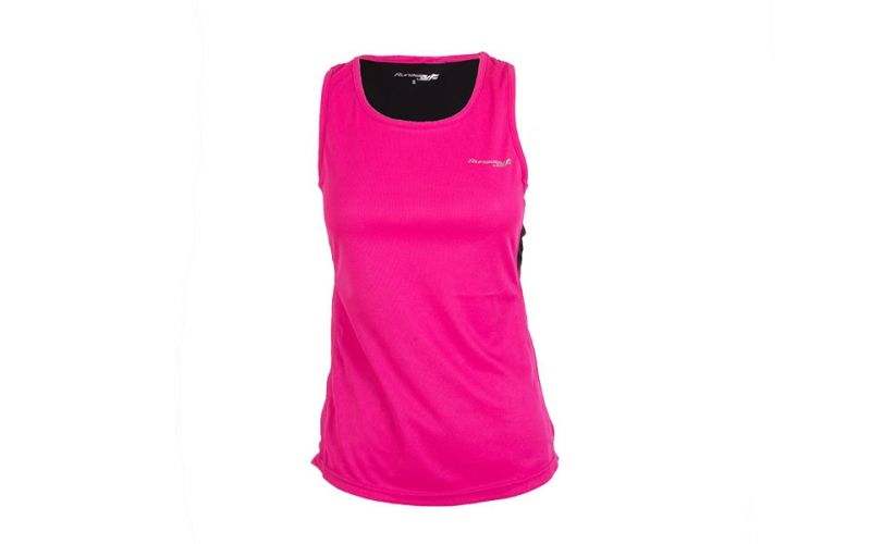 Camiseta Running Impossibly Runaway Mujer Fucsia Negro 74155.a54