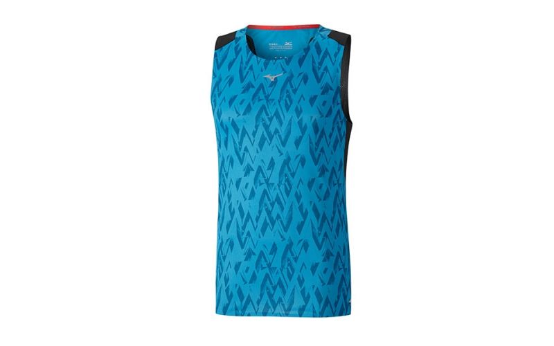 Camiseta Tirantes Mizuno Aero Sleeveless Azul Negro J2ga800123