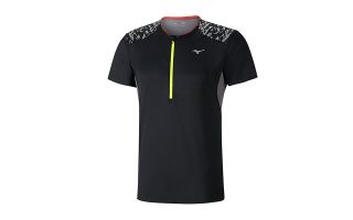 MIZUNO CAMISETA SOLAR ER HZ TEE NEGRO GRIS J2GA800309