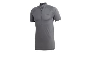 adidas T SHIRT 12 ZIP TEE GRIS CF4702