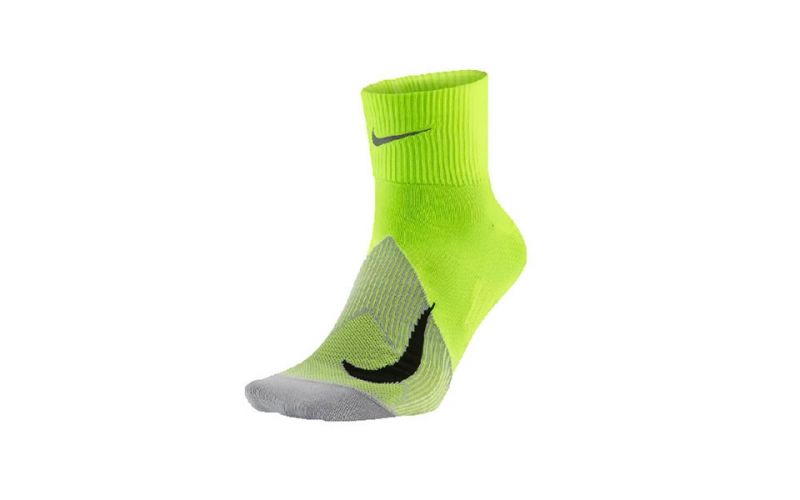 Calcetines Nike Elite LTWT QT Amarillo Gris Negro - Tecnologia Dri-FIT