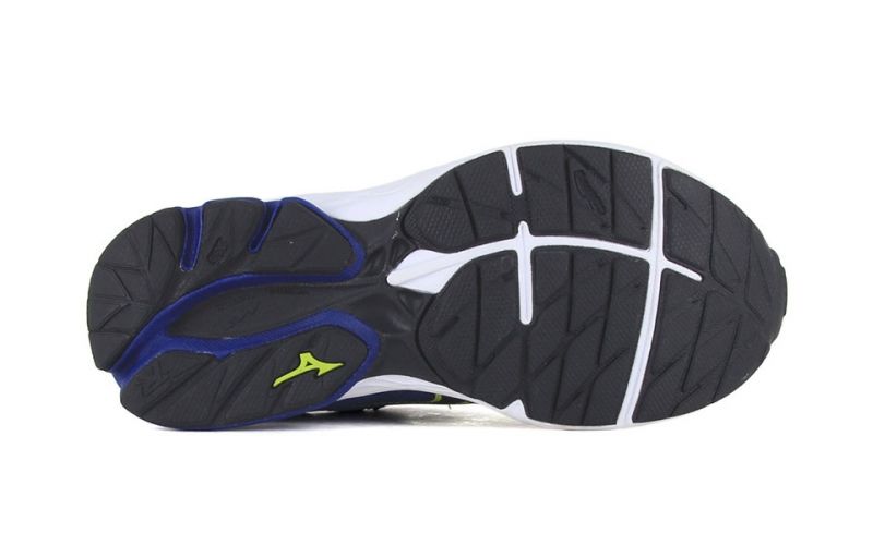 Mizuno Wave Rider 21 Boy Blue Black Lime Mizuno boy running