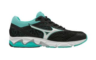 MIZUNO WAVE EQUATE 2 MUJER NEGRO BLANCO TURQUESA J1GD184801