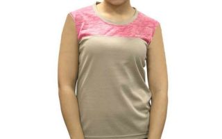 CAMISETA SISA BOOM GRIS ROSA MUJER