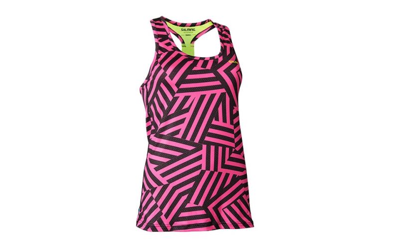 Salming Camiseta T-Back Rosa Negro Mujer 1278303-5109 - Farbe: Eu LGröße: DAMEN- Erzeugniscode: 7333049054219