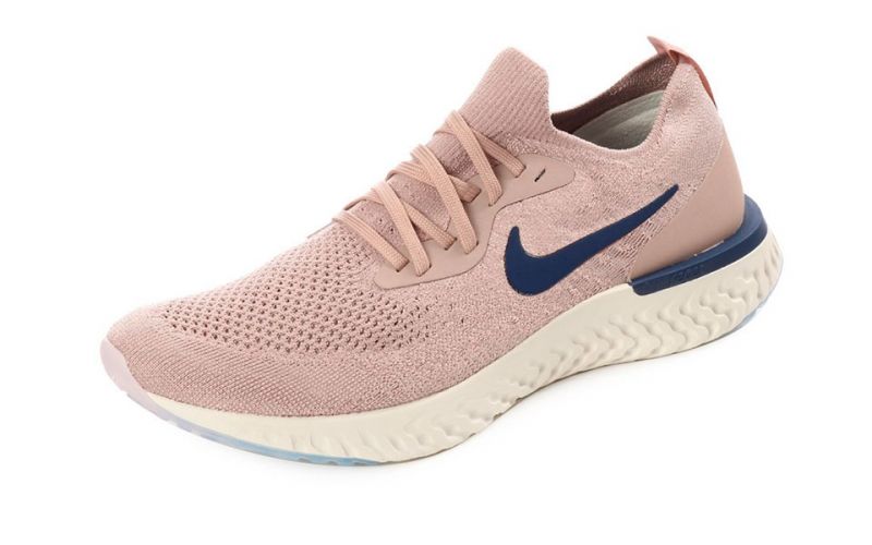 Nike Epic React Flyknit gris pardo azul - Con ajuste seguro