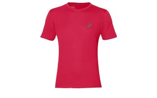 ASICS CAMISETA RUNNING SILVER SS TOP ROJO