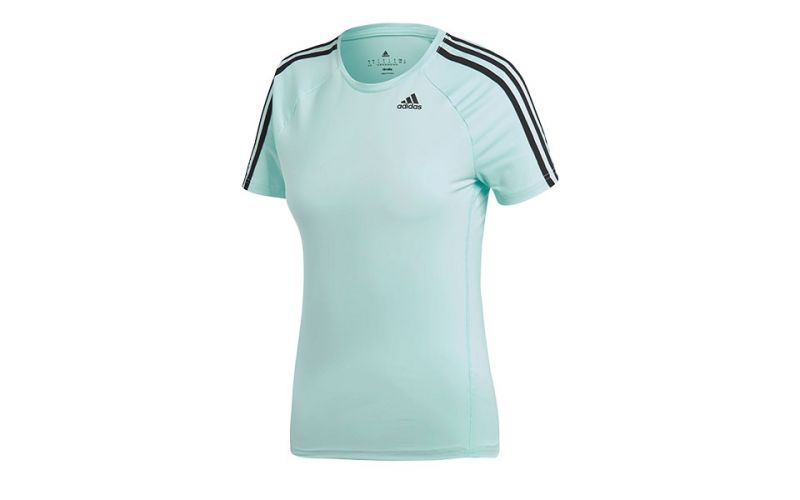 Camiseta adidas D2M Tee 3S Azul Turquesa Mujer - Calidad y diseño