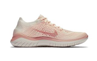 Nike Free Rn Flyknit rosa blanco mujer - Zapatilla ligera