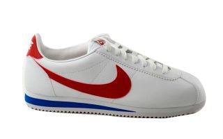 Nike Classic Cortez Blanche Rouge Nouvelles chaussures Casual