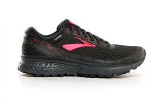 BROOKS GHOST 11 GTX NEGRO ROJO MUJER 1202761B071
