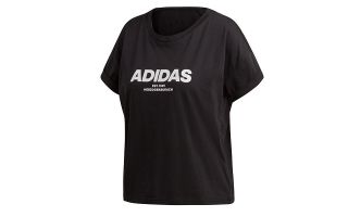 CAMISETA ESSENTIALS NEGRO BLANCO MUJER