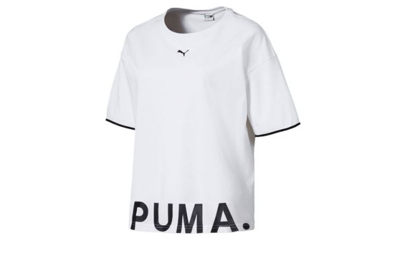 Puma Camiseta Chase Cotton Tee Blanco Negro Mujer - Farbe: Eu MGröße: DAMEN- Erzeugniscode: 4060978277473
