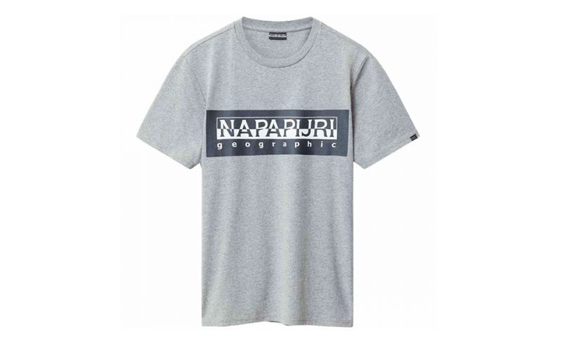 Napapijri Camiseta Sele Gris - Farbe: Eu SGröße: HERREN- Erzeugniscode: 5400852273099