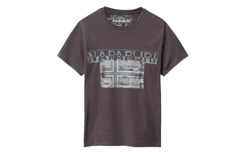 Napapijri Camiseta Sawy Gris - Farbe: Eu MGröße: HERREN- Erzeugniscode: 5400852302034