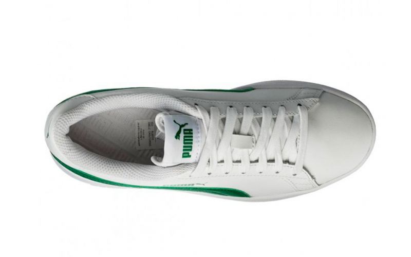 puma smash v2 white green