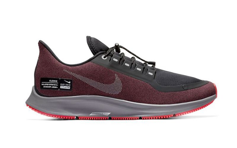 segundo Viaje Devorar Nike Air Zoom Pegasus 35 Shield Water Repellent Gris Granate