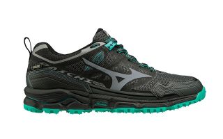 MIZUNO WAVE DAICHI 4 GTX NEGRO VERDE MUJER J1GK1956 34
