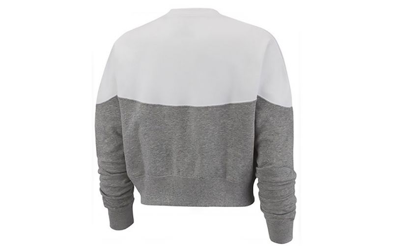 Tiza paracaídas Definición Sudadera Nike Heritage crew Blanco Gris mujer - Libertad de movimientos y  transpirabilidad