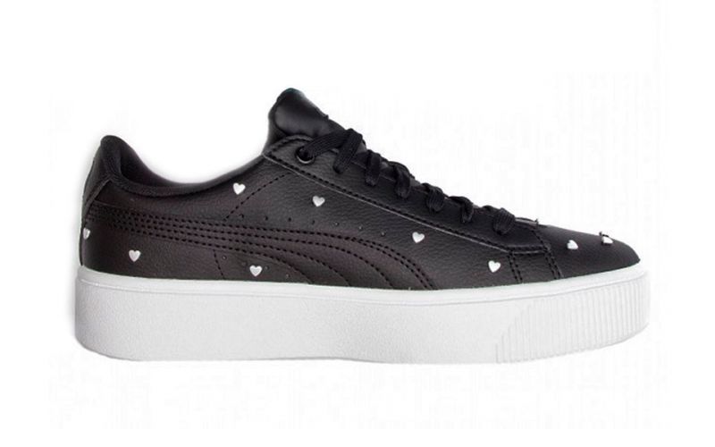 Puma Vikky Stacked Studs Black White Women Comfort in the feet