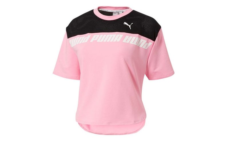 pink and black puma shirt