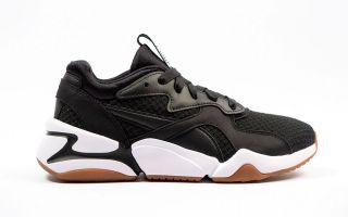 Puma NOVA 90S BLOC NOIR BLANC FEMME 369486 01