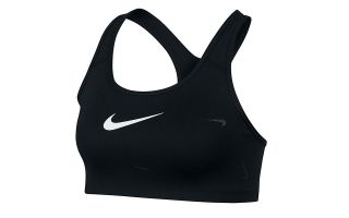Nike SWOOSH PRINT BLACK SPORTS BRA