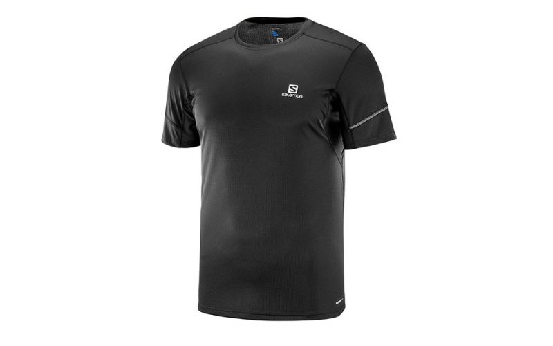 Salomon Camiseta Mc Agile Negro - Farbe: Eu LGröße: HERREN- Erzeugniscode: 889645550220