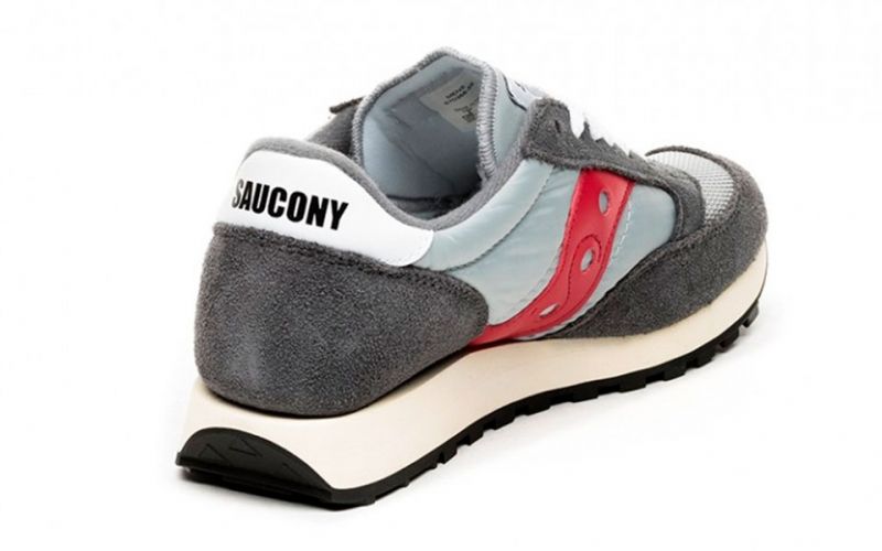 saucony jazz grey red