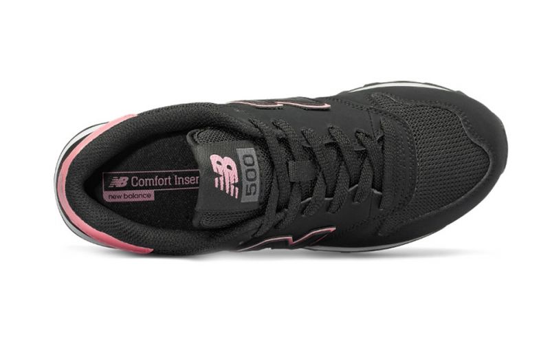 new balance 500 black and pink