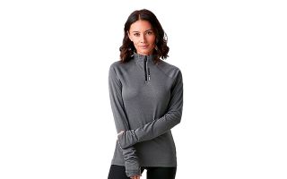adidas CAMISETA TRACEROCKER 1/2 ZIP MUJER GRIS BP5343