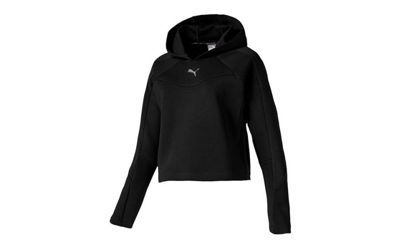 Sweatshirt A Capuche Evostripe Noir Femme
