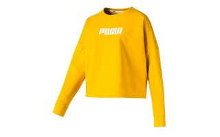 PUMA SUDADERA NU-TILITY CROPPED AMARILLO MUJER