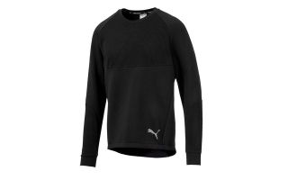 Puma SUDADERA EVOSTRIPE CREW NEGRO