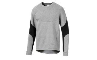 Puma SUDADERA EVOSTRIPE CREW GRIS NEGRO