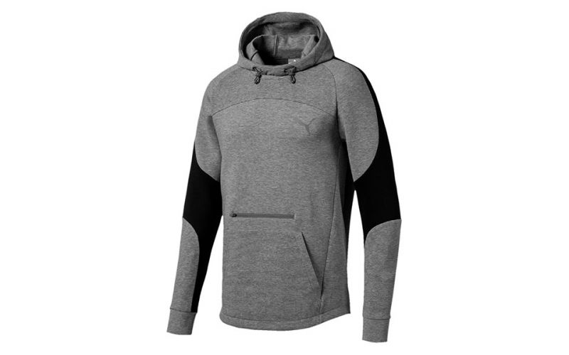 Puma Sudadera Con Capucha Evostripe Gris Negro - Farbe: Eu SGröße: HERREN- Erzeugniscode: 4060981453406