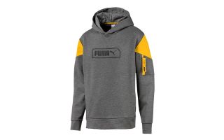 Puma SUDADERA CON CAPUCHA NU-TILITY GRIS AMARILLO