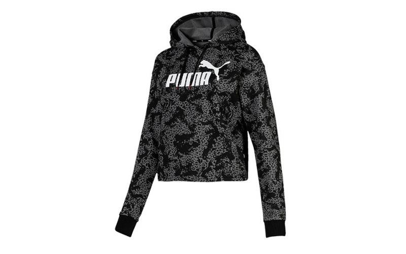Puma Sudadera Elevated Essentials Logo Cropped Hoody Aop Negro Mujer - Farbe: Eu SGröße: DAMEN- Erzeugniscode: 4060981357933