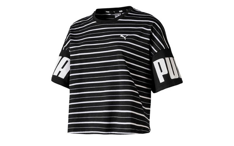 Puma Camiseta Rebel Striped Negro - Farbe: Eu LGröße: DAMEN- Erzeugniscode: 4060981424147