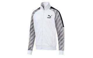 Puma CHAQUETA T TRACK AOP TR BLANCO GRIS