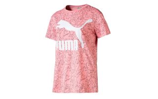 CAMISETA CLASSICS LOGO ROSA BLANCO