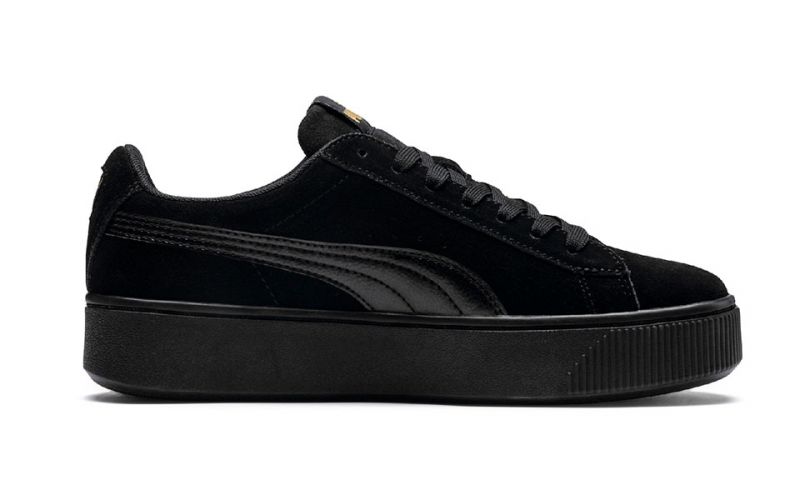 Puma Vikky Stacked Suede Noir Femme - Grand style