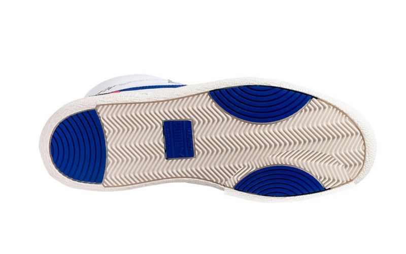puma mid white red blue