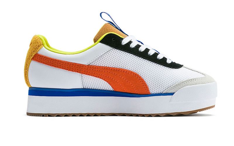 Puma roma blanco con azul y rojo shop